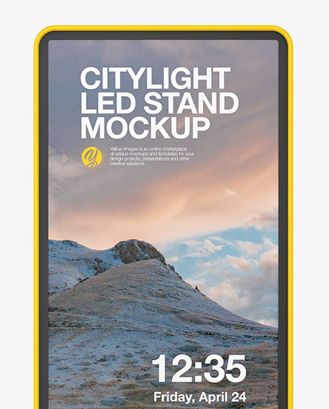 LED Citylight Stand Mockup PSD #2