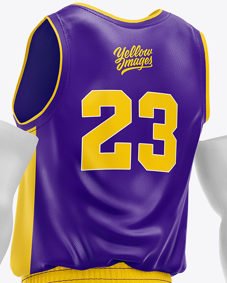 Basketball Kit Mockup – Half Side View PSD #2