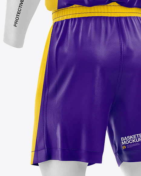 Basketball Kit Mockup – Half Side View PSD #1