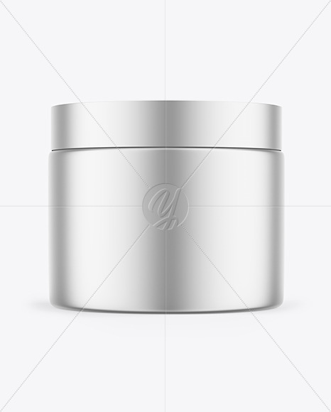 Metallic Cosmetic Jar Mockup PSD #1