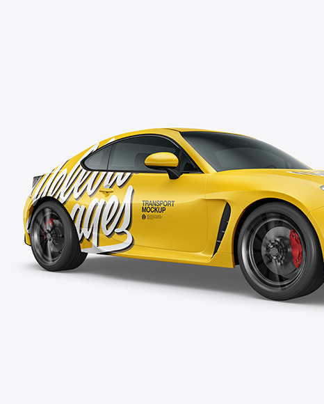 Sport Car Mockup   Half Side View PSD #2