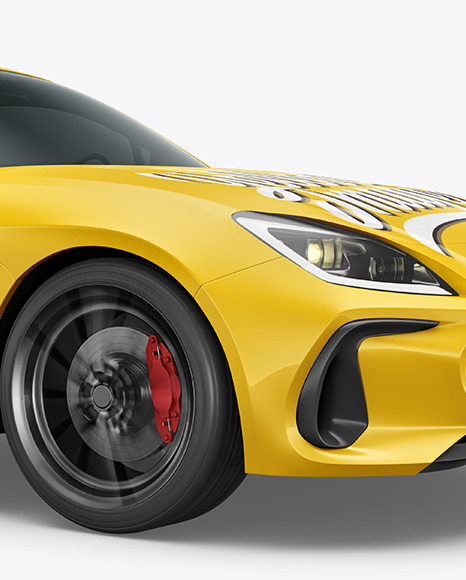 Sport Car Mockup   Half Side View PSD #6