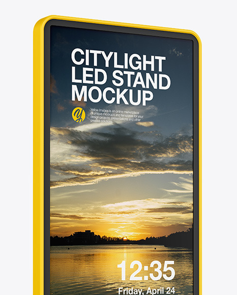 LED Citylight Stand Mockup PSD #2