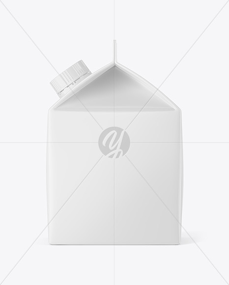 Glossy Drink Carton Pack with Screw Cap Mockup PSD #3