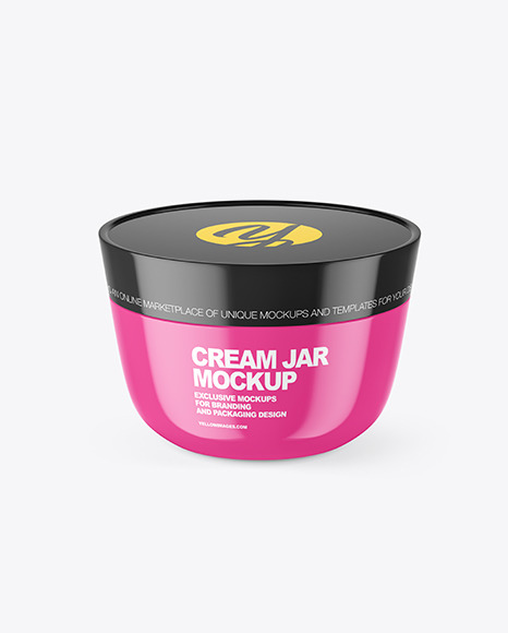 Glossy Cream Jar Mockup