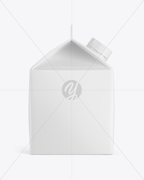 Glossy Drink Carton Pack with Screw Cap Mockup PSD #3
