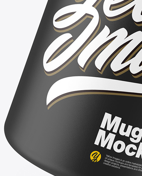 Matte Mug w  Coffee Splash Mockup PSD #1