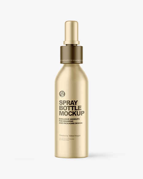 Metallic Medical Spray Bottle Mockup