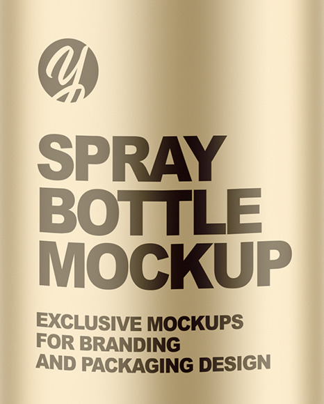 Metallic Medical Spray Bottle Mockup PSD #1