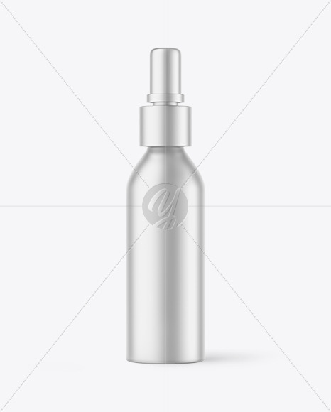 Metallic Medical Spray Bottle Mockup PSD #3