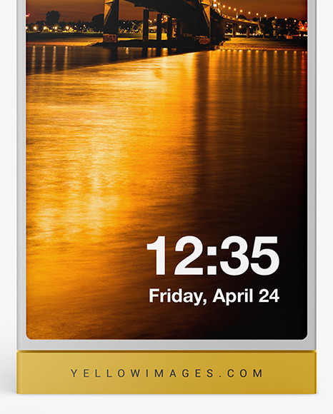 LED Citylight Metallic Stand Mockup PSD #1