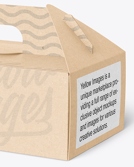 Kraft Paper Box w  Handle Mockup PSD #1