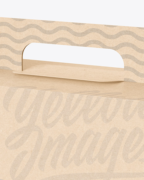 Kraft Paper Box w  Handle Mockup PSD #6