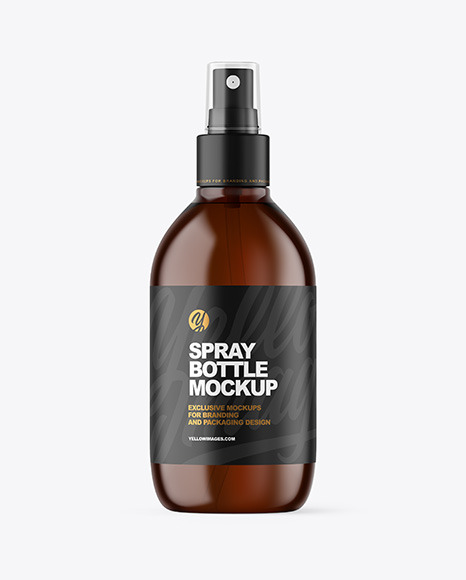 Amber Spray Bottle Mockup amber 87843