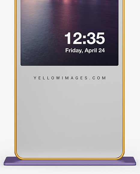 LED Citylight Metallic Stand Mockup PSD #1