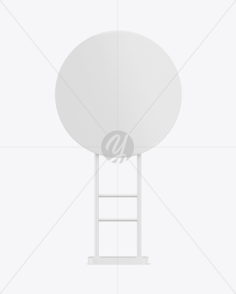 Round Information Board Mockup PSD #3