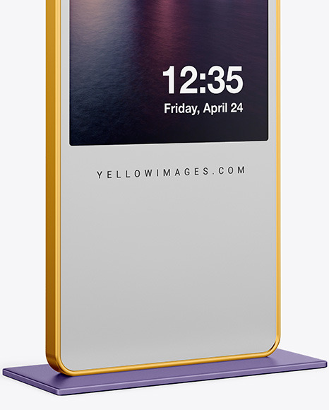 LED Citylight Metallic Stand Mockup PSD #1