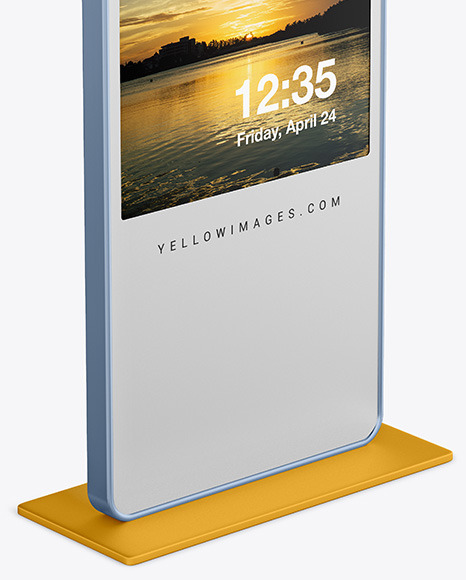 LED Citylight Metallic Stand Mockup PSD #1