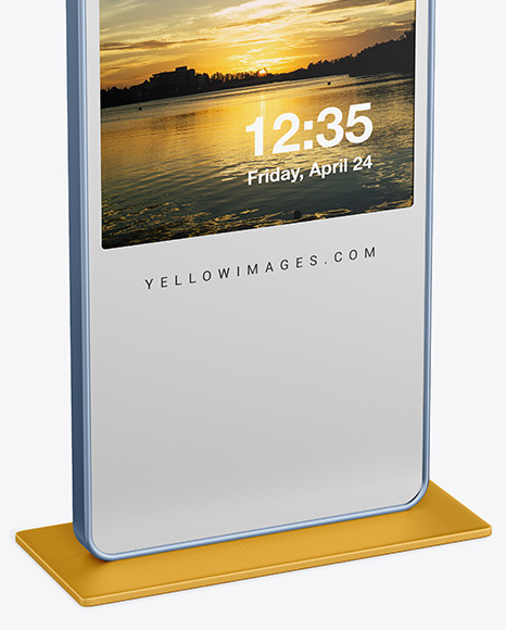 LED Citylight Metallic Stand Mockup PSD #1