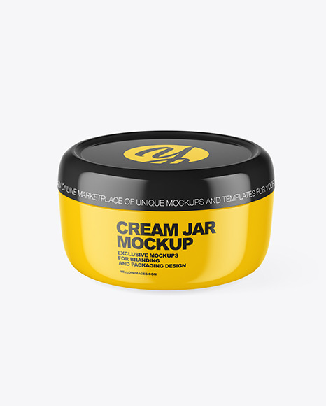 Glossy Cream Jar Mockup
