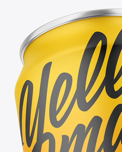 Metallic Can W  Matte Finish Mockup PSD #3