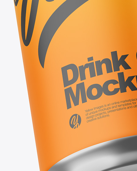 Metallic Can W  Matte Finish Mockup PSD #4