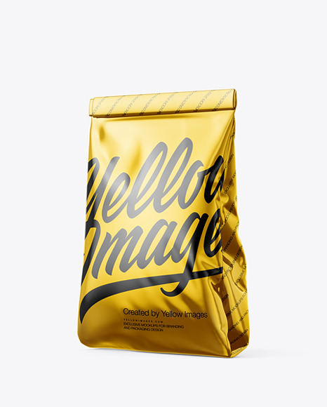 Metallic Bag with Paper Handle Mockup PSD #2