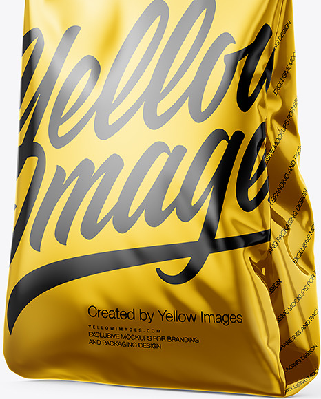 Metallic Bag with Paper Handle Mockup PSD #5