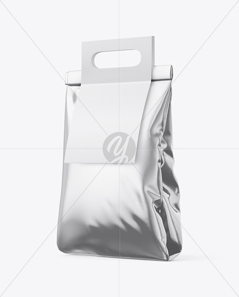 Metallic Bag with Paper Handle Mockup PSD #3