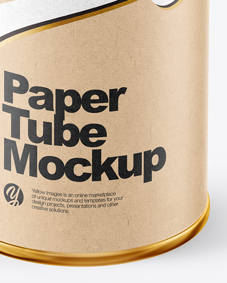 Kraft Paper Tube Mockup PSD #7