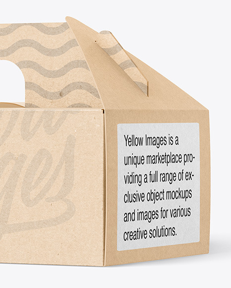 Kraft Paper Box w  Handle Mockup PSD #1