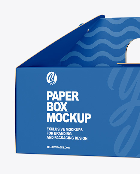 Paper Box w  Handle Mockup PSD #2