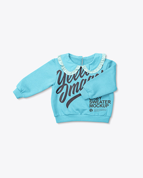 Baby Girl Ruffle Collar Jumper Mockup PSD #2