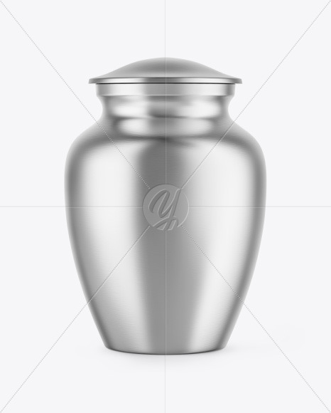 Metallic Cremation Urn Mockup PSD #3