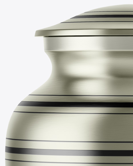 Metallic Cremation Urn Mockup PSD #2