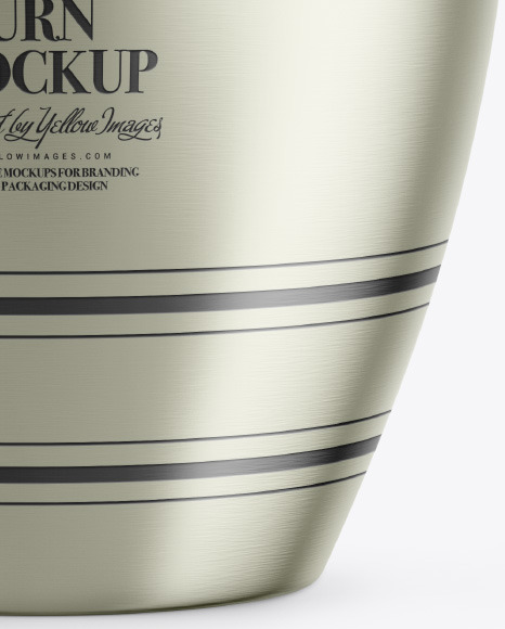 Metallic Cremation Urn Mockup PSD #1