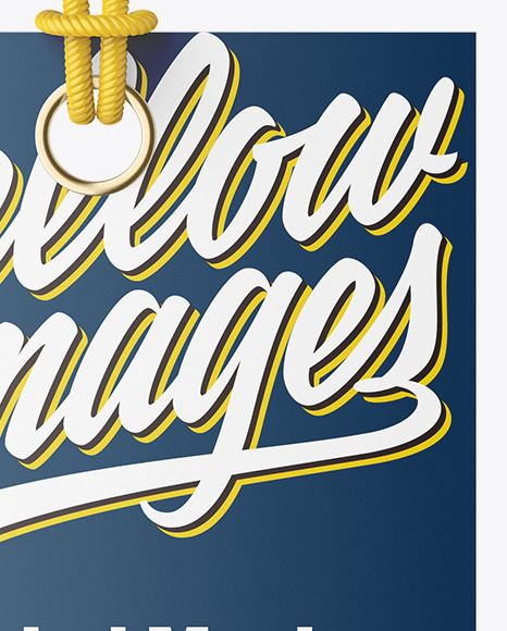 Paper Label With Rope Mockup PSD #2