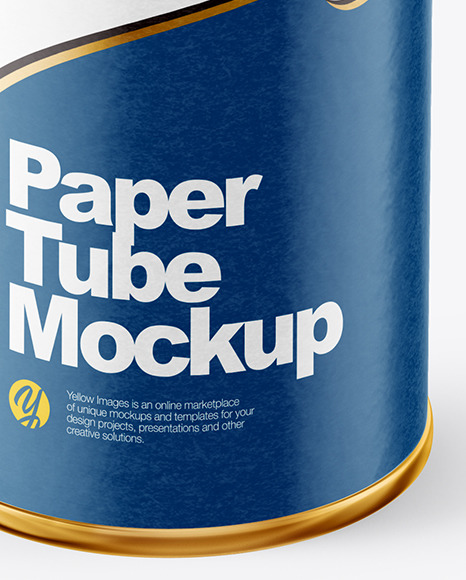 Glossy Paper Tube Mockup PSD #5