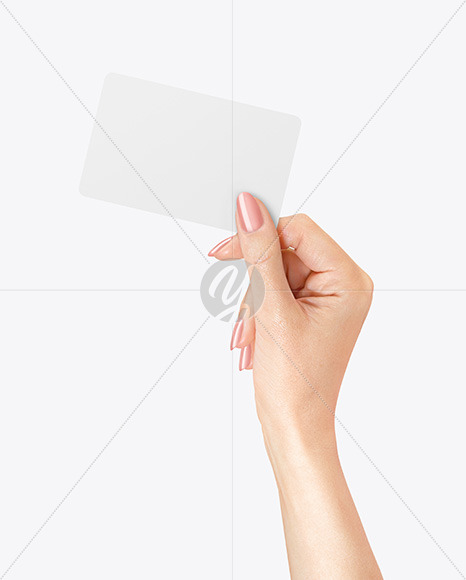 Business Card in a Hand Mockup PSD #3