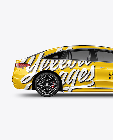 Electric Luxury Car Mockup   Side View PSD #2