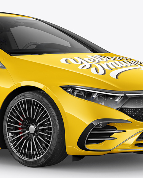 Electric Luxury Car Mockup   Half Side View PSD #6