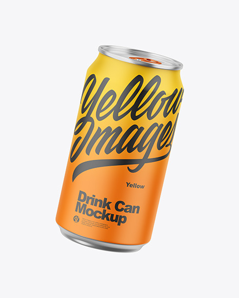 Metallic Can W  Matte Finish Mockup PSD #2