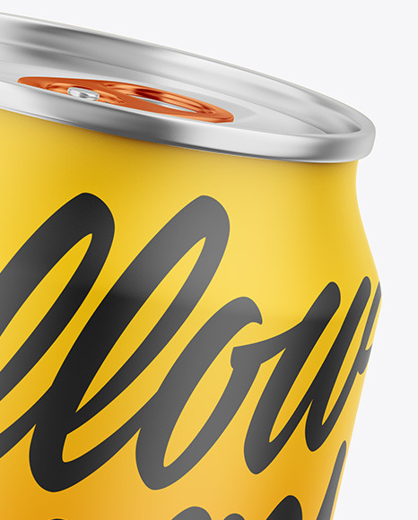 Metallic Can W  Matte Finish Mockup PSD #3