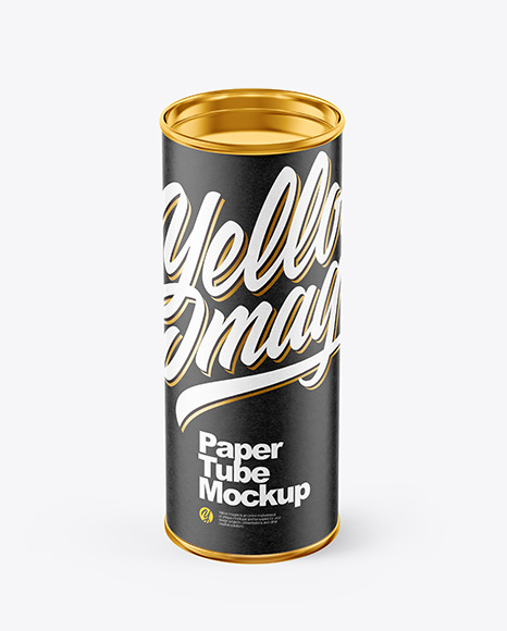 Matte Paper Tube Mockup PSD #2