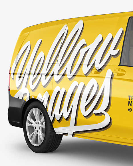 Panel Van Mockup   Half Side View PSD #1
