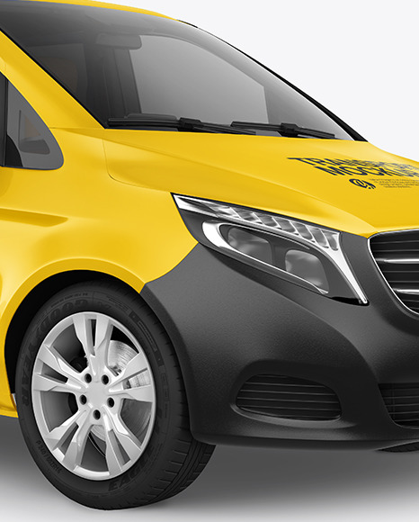 Panel Van Mockup   Half Side View PSD #6