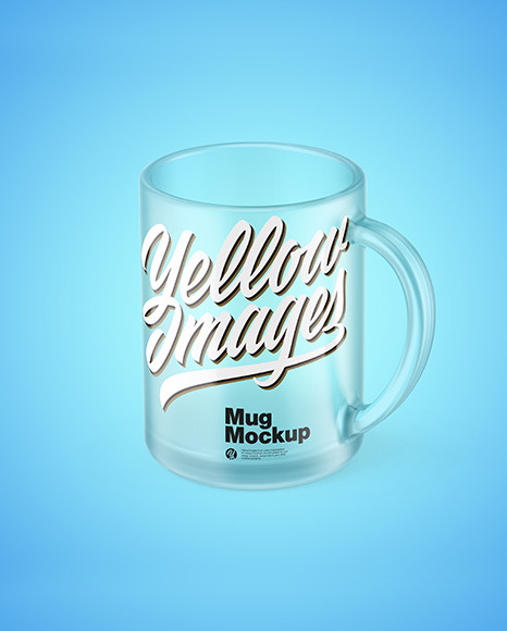 Frosted Glass Mug Mockup PSD #3