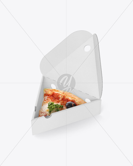 14 Cardboard Triangular Box With Pizza Mockup Easy Edited