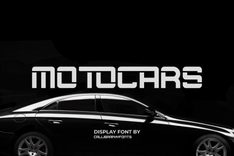 Motocars Family Display Font