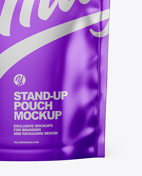 Metallized Stand Up Pouch W  Zipper Mockup PSD #1